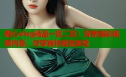 糖心vlog精品一区二区：探索精彩视频内容，尽享独特视觉体验