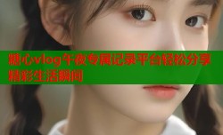 糖心vlog午夜专属记录平台轻松分享精彩生活瞬间