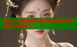 糖心vlog揭秘离婚律师成功秘诀快速提升职场竞争力