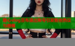 糖心vlog宣布退出账号引发粉丝热议与感慨