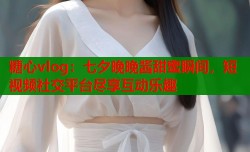 糖心vlog：七夕晚晚酱甜蜜瞬间，短视频社交平台尽享互动乐趣