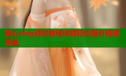 糖心vlog修改教程详解轻松提升视频质量