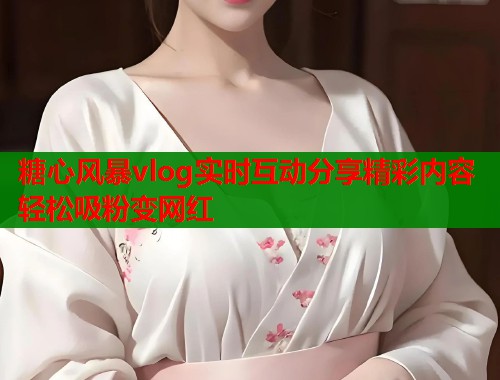 糖心风暴vlog实时互动分享精彩内容轻松吸粉变网红  第1张