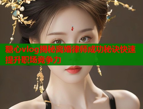 糖心vlog揭秘离婚律师成功秘诀快速提升职场竞争力  第1张